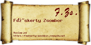 Fáskerty Zsombor névjegykártya