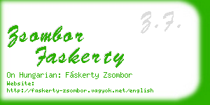 zsombor faskerty business card