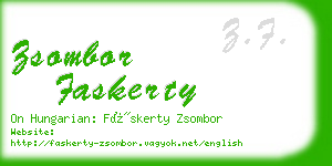 zsombor faskerty business card